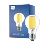 Philips MASTER LED Glühbirne Ultra Efficient E27 Birne Klar 7.3W 1535lm - 840 Kaltweiß | Ersatz für 100W